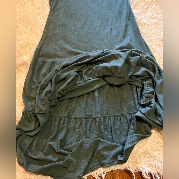 J. Jill Fatigue Green Tiered Sleeveless Midi Maxi Dress Womens size small petite - Picture 3 of 11